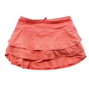 Athleta Dot Stripe Swagger Skort in Coral Reef pink XS